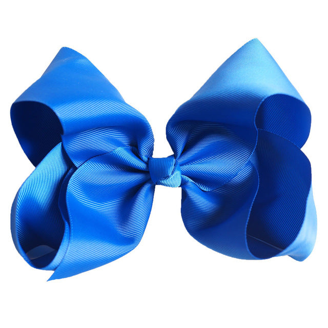 8 Inches Oversized Solid Color Hair Bows