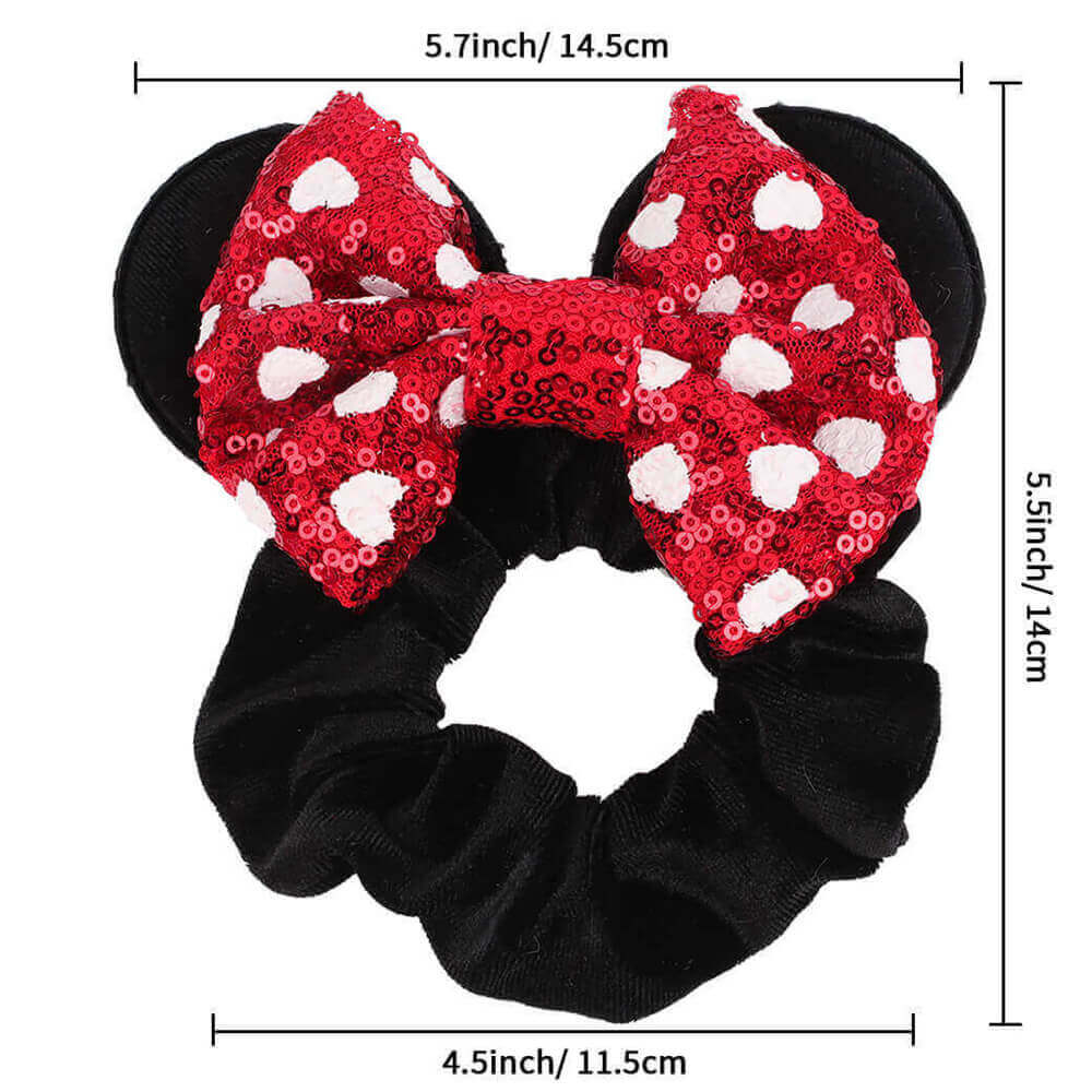 Cute Ears Polka Velvet Scrunchies