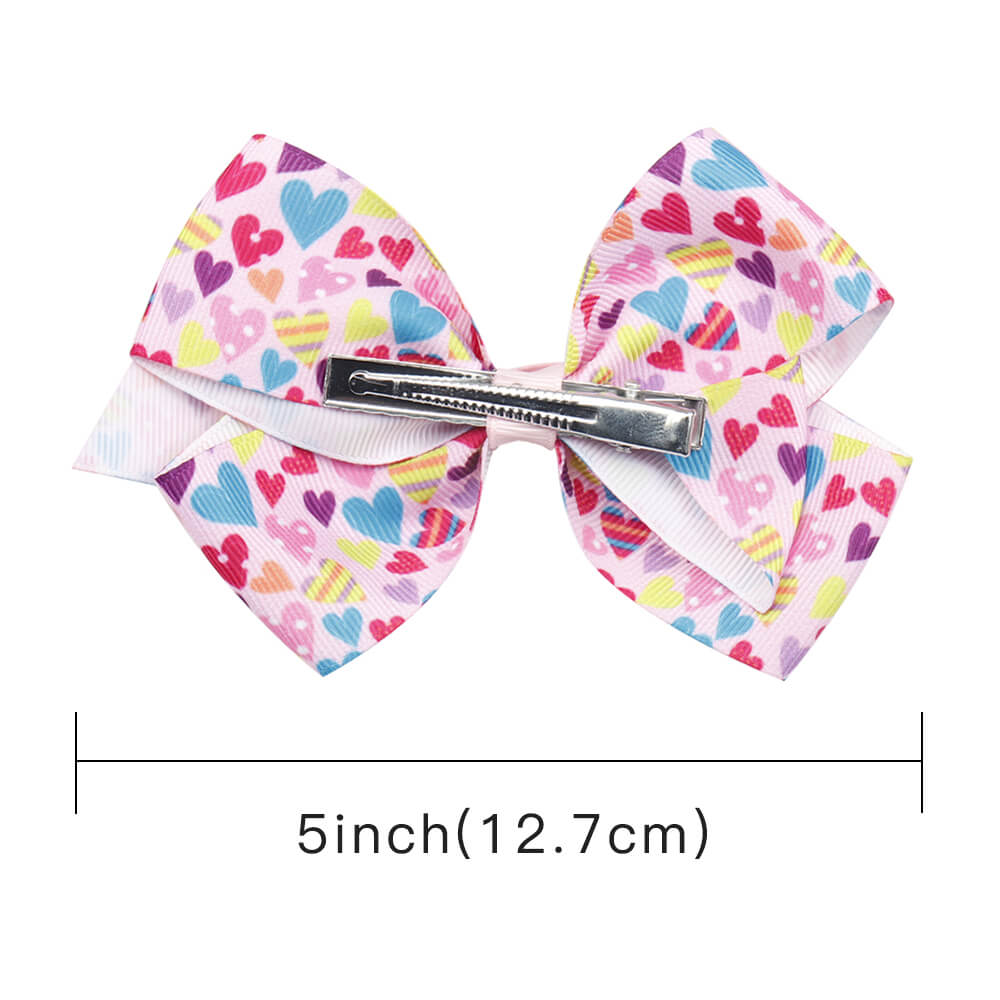 50Pcs Valentine's Day Hair Bow Clips
