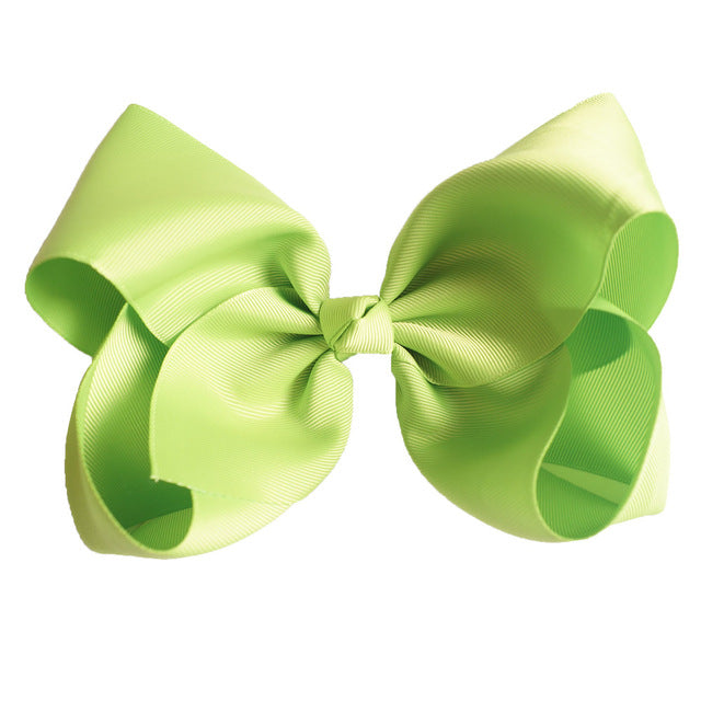 8 Inches Oversized Solid Color Hair Bows