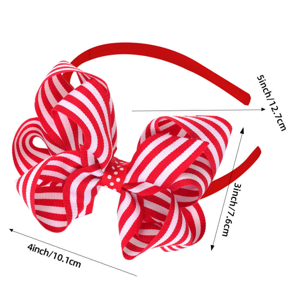 Large Bow Stripes Girl Hair Bands