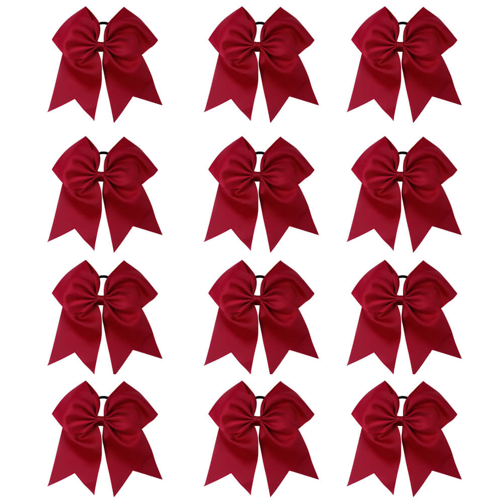 12PCS 7" Large Cheer Bows for Cheerleading Teen Girls