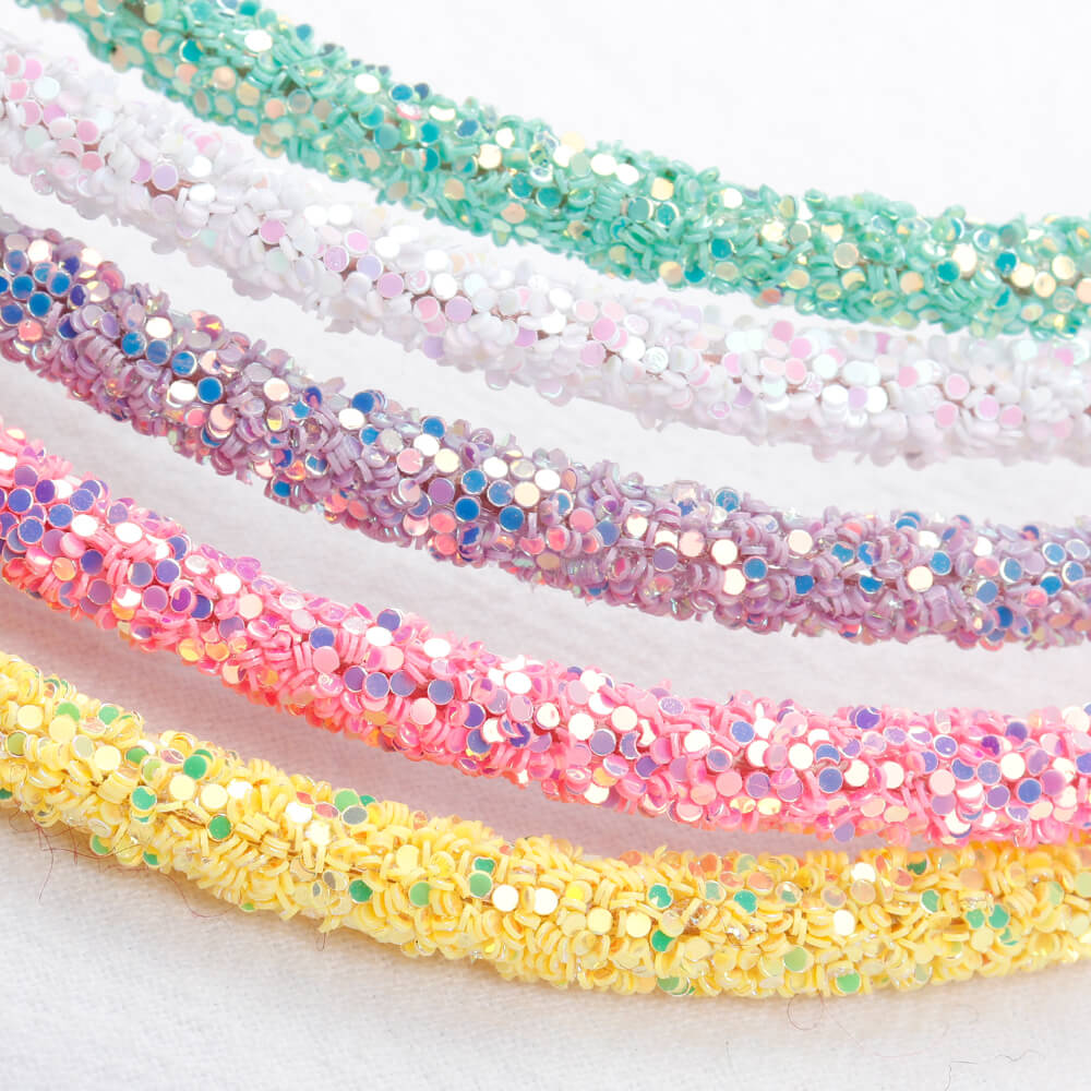 Girls Glitter Hairbands | Candy Color Sparkle Headbands
