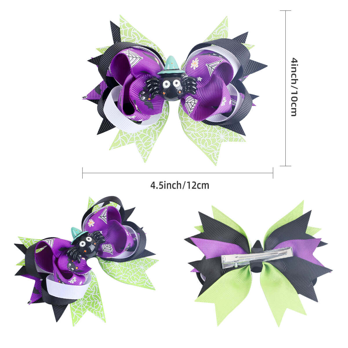 4.5'' Halloween Ghost Spider Hair Bows