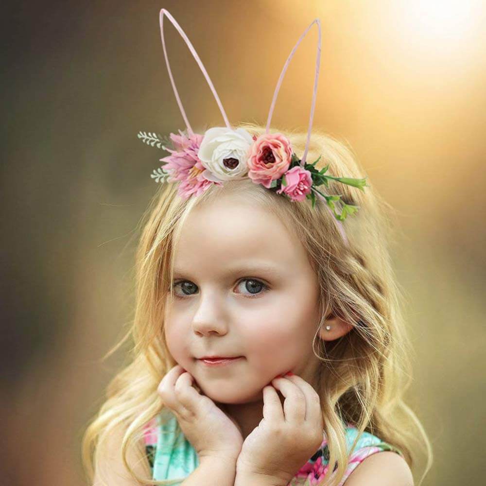 Bunny Ears Floral Headband