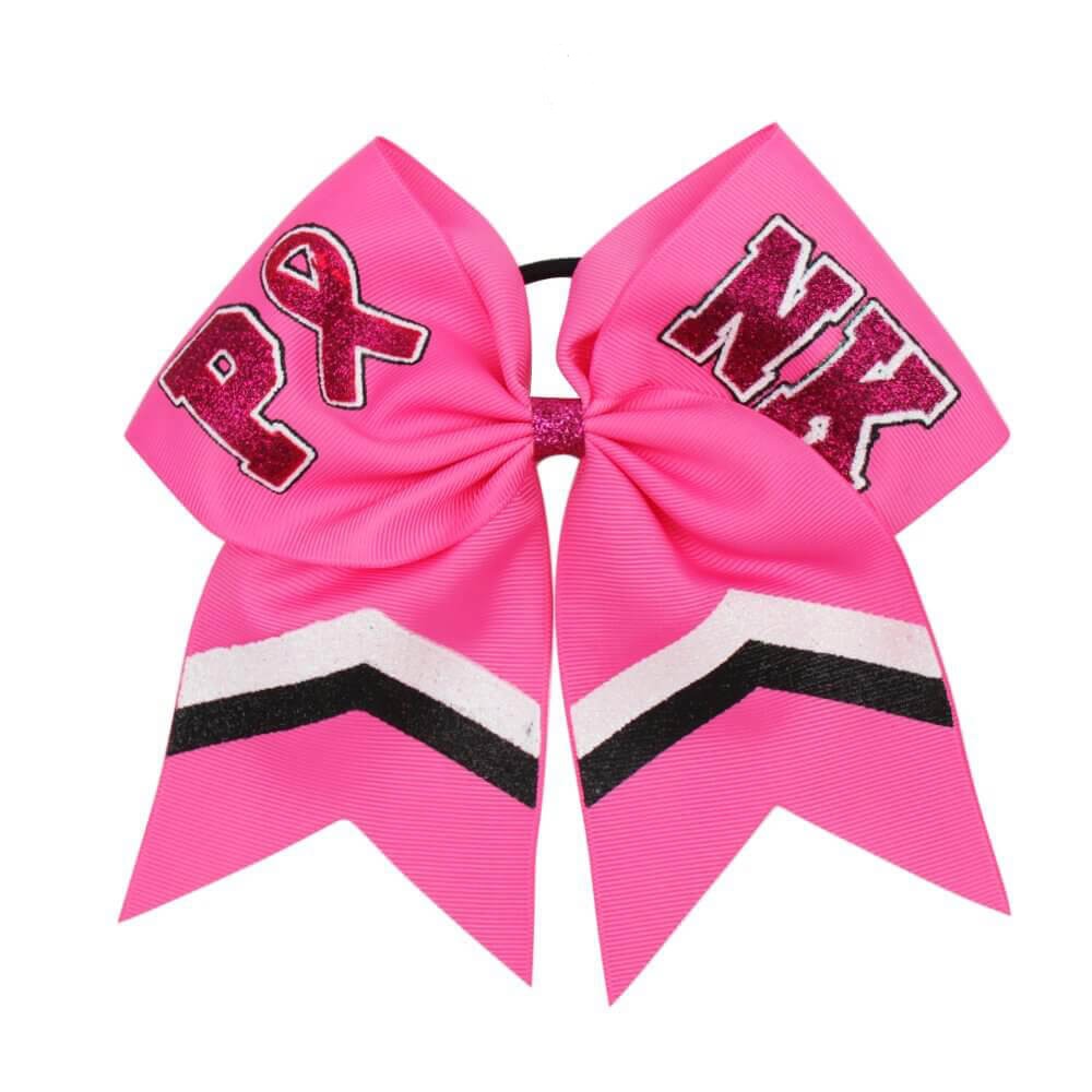 Breast Cancer Awareness Glitter Cheer Bows