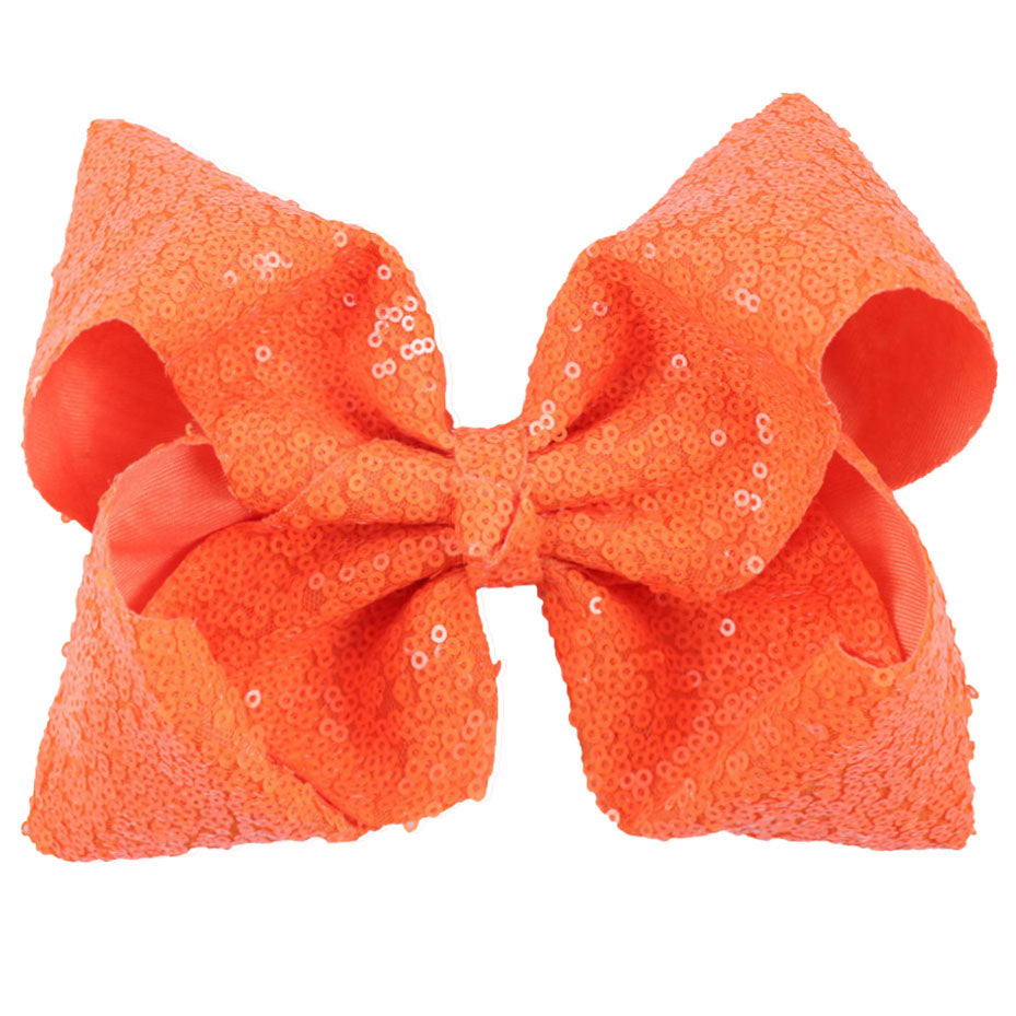 Jumbo Sequin Hair Bows (23 Color Available)