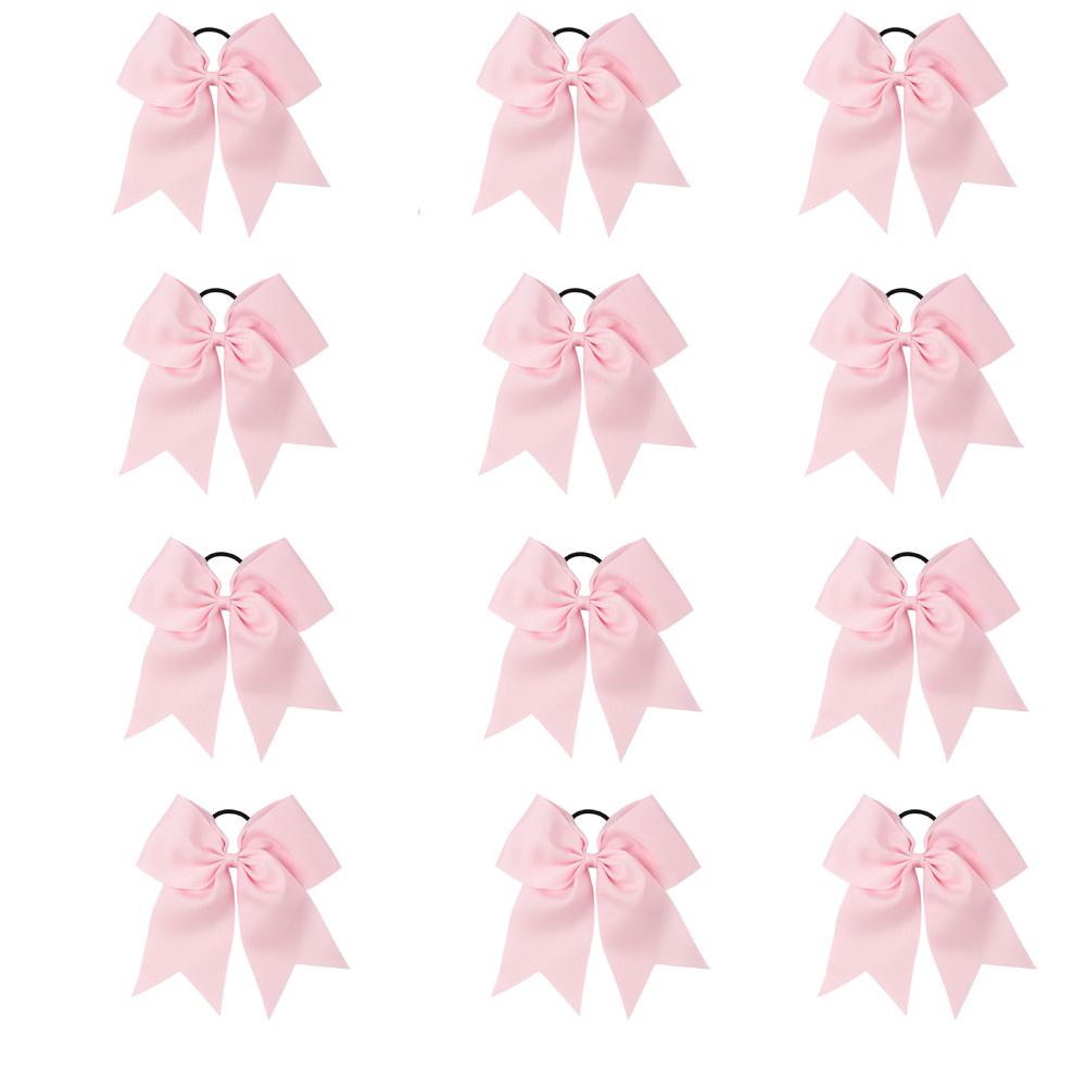 24PCS Pink Out Awareness Cheer Bows