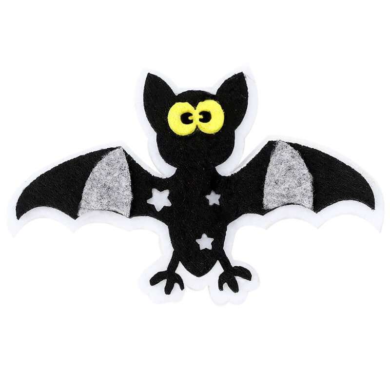 Felt Bat Glitter Pumpkin Hair Clips