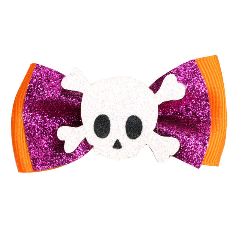 skull hair bows