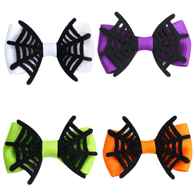Halloween Cobweb Mini Hair Bows