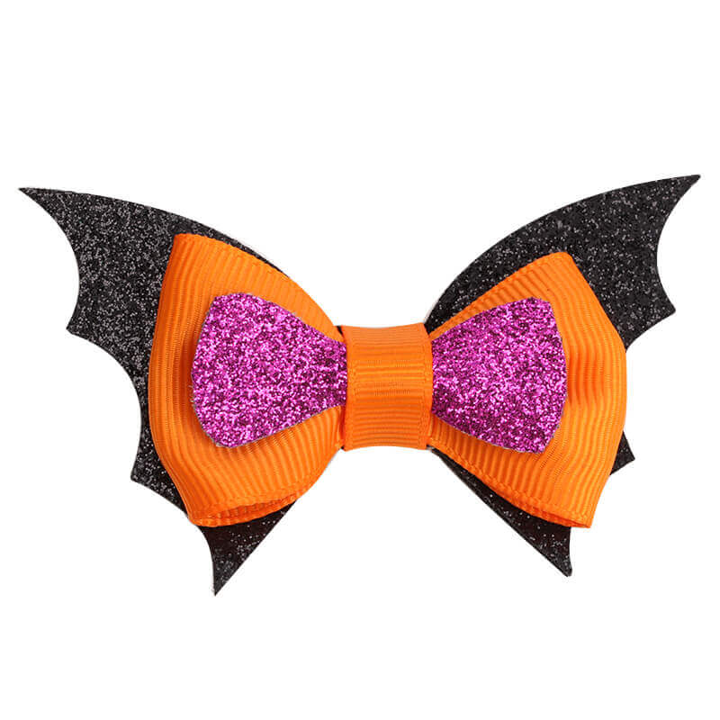 Halloween Bat Bow Hair Clips