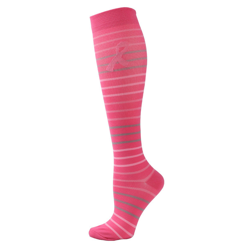 10 Pairs Breast Cancer Awareness Socks