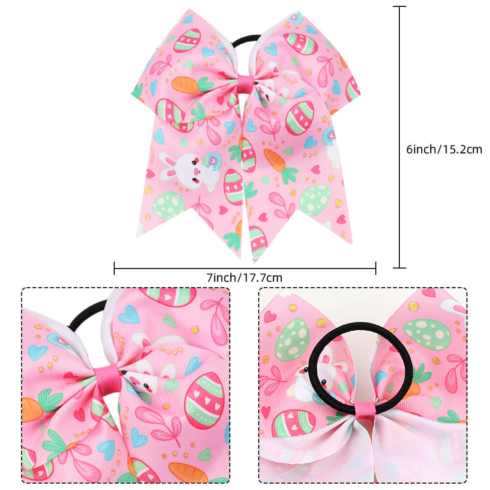 7'' Easter Rabbit Cheer Bows