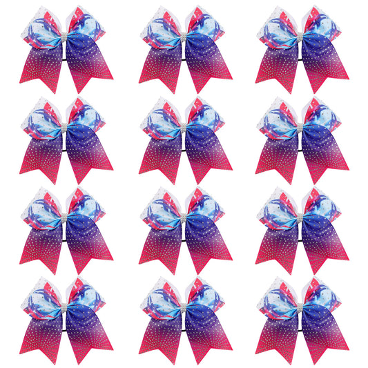 100PCS 4th of July Stars Cheer Bows