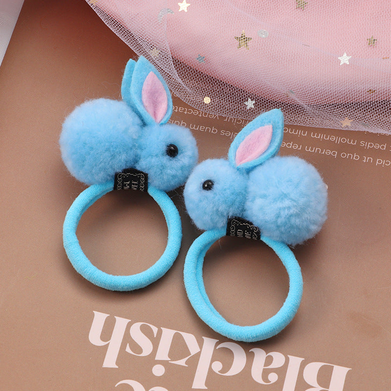 Cute Plush Bunny Hair Ties Hair Ropes for Girls