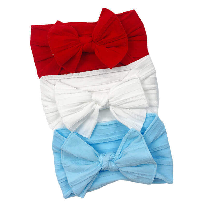 3PCS Twisted Bow Elastic Headbands