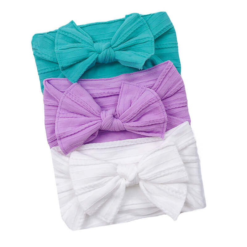 3PCS Twisted Bow Elastic Headbands