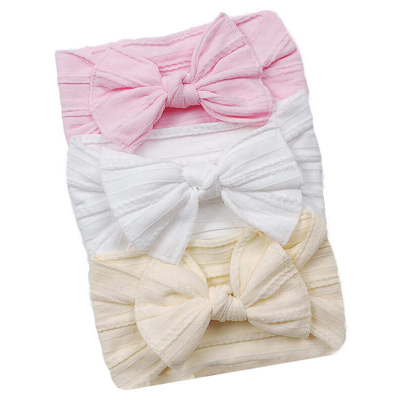 3PCS Twisted Bow Elastic Headbands