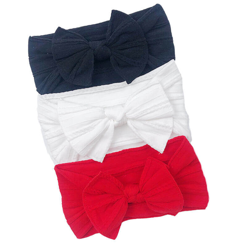 3PCS Twisted Bow Elastic Headbands