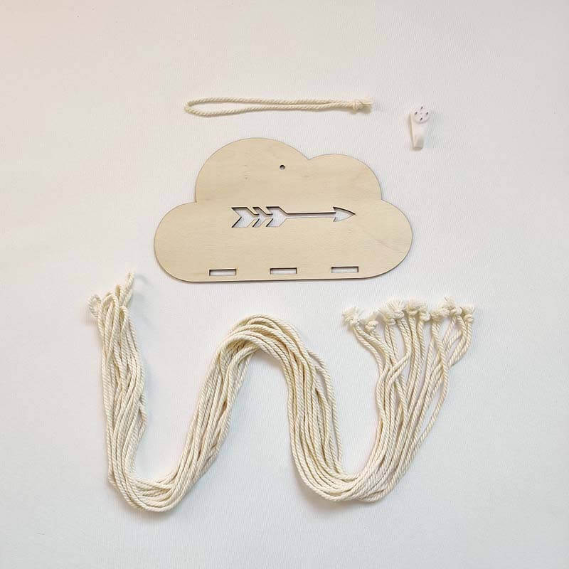 Wooden Cloud Baby Hair Bows Holder