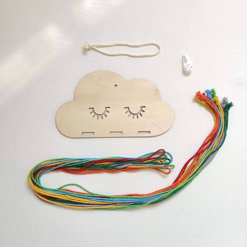Wooden Cloud Baby Hair Bows Holder