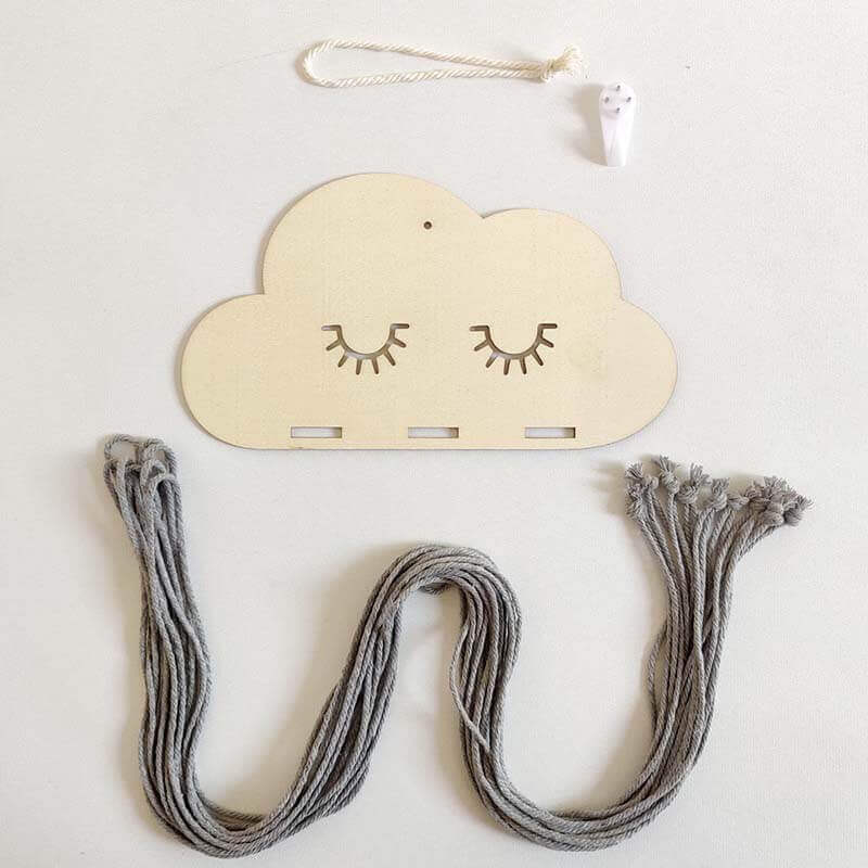 Wooden Cloud Baby Hair Bows Holder