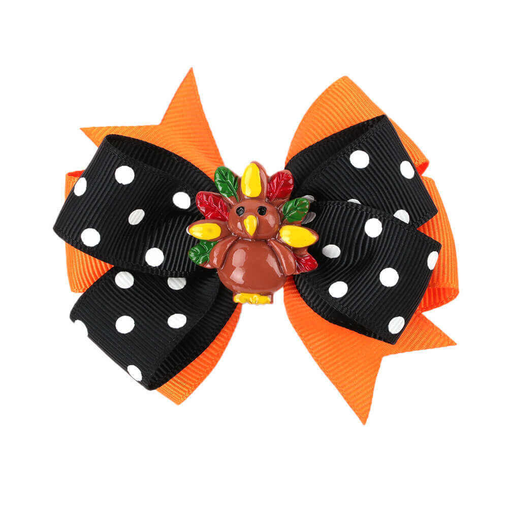 Thanksgiving Day Turkey Hair Bows