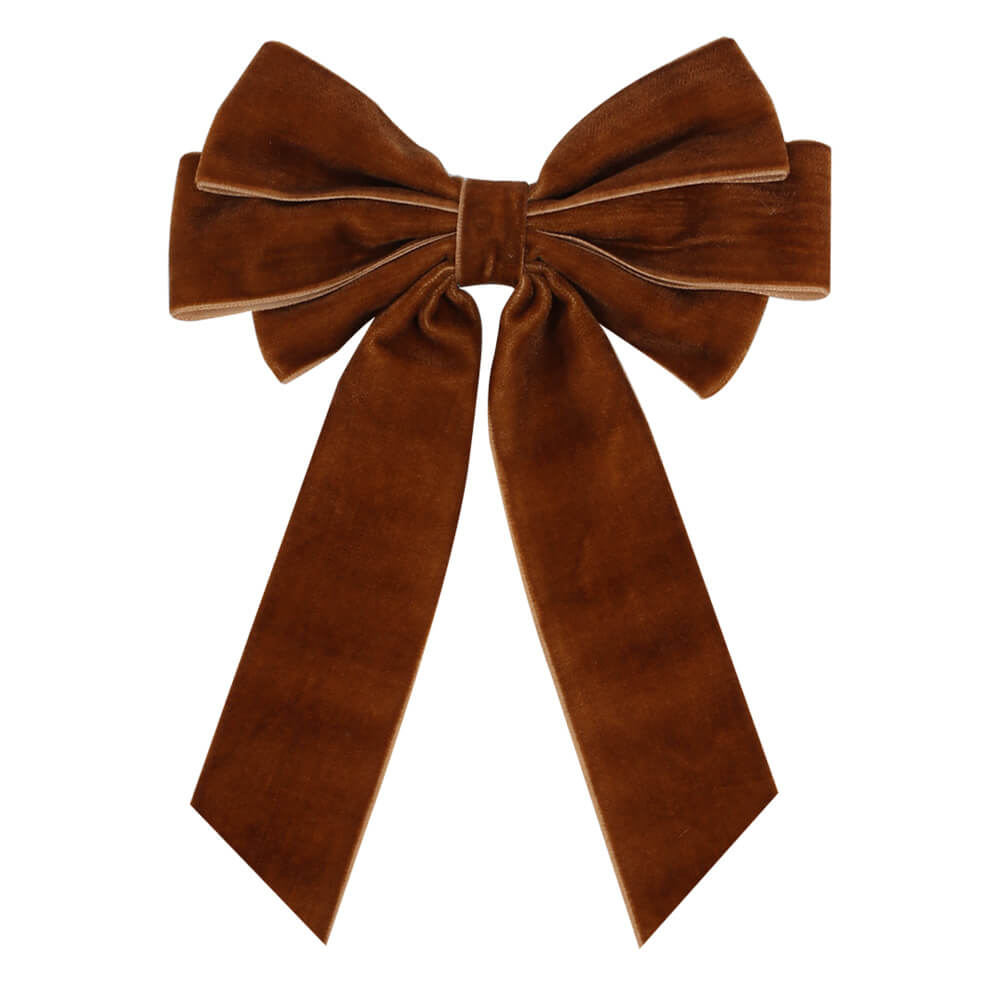winter velvet hair bows