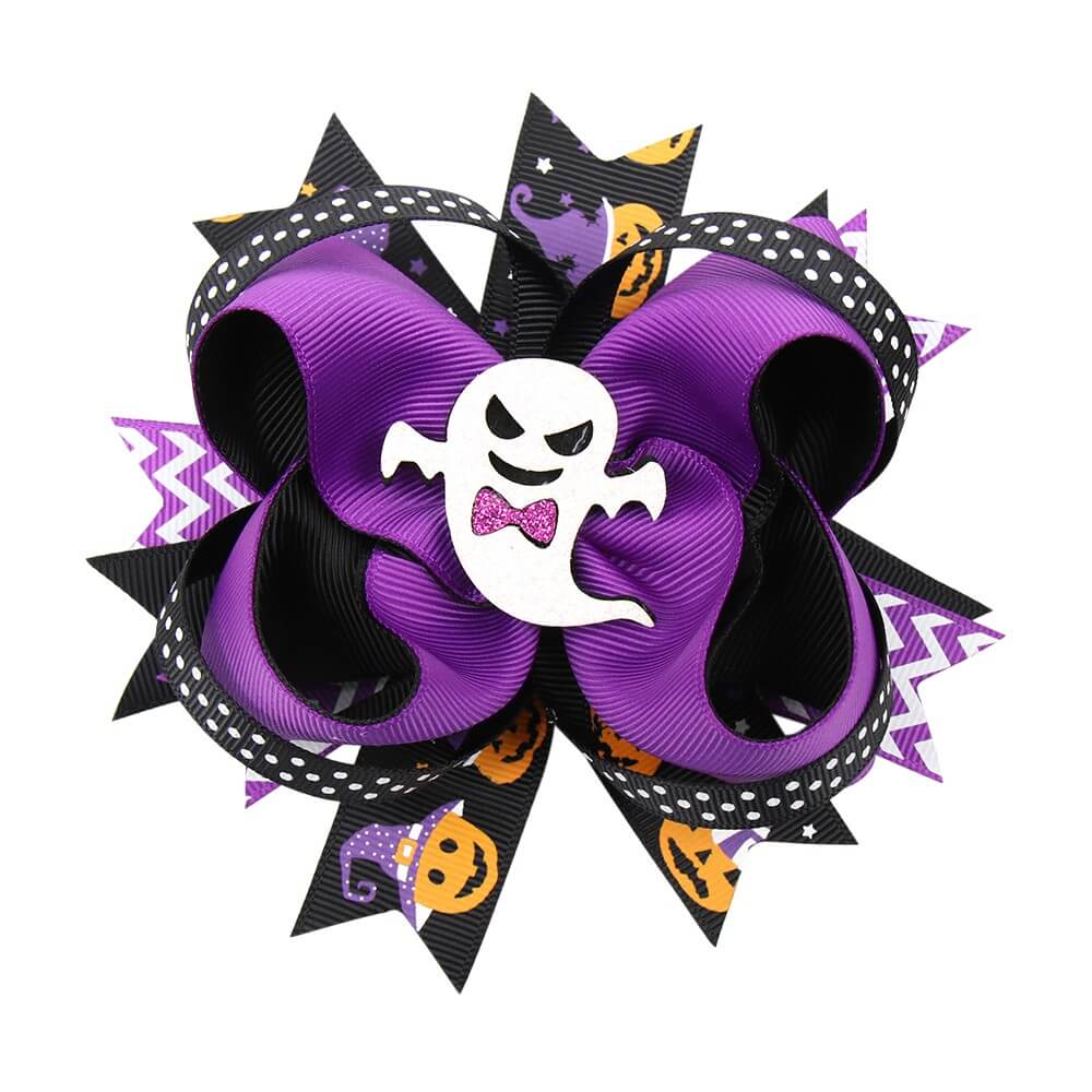 Boutique Halloween Round Hair Bows