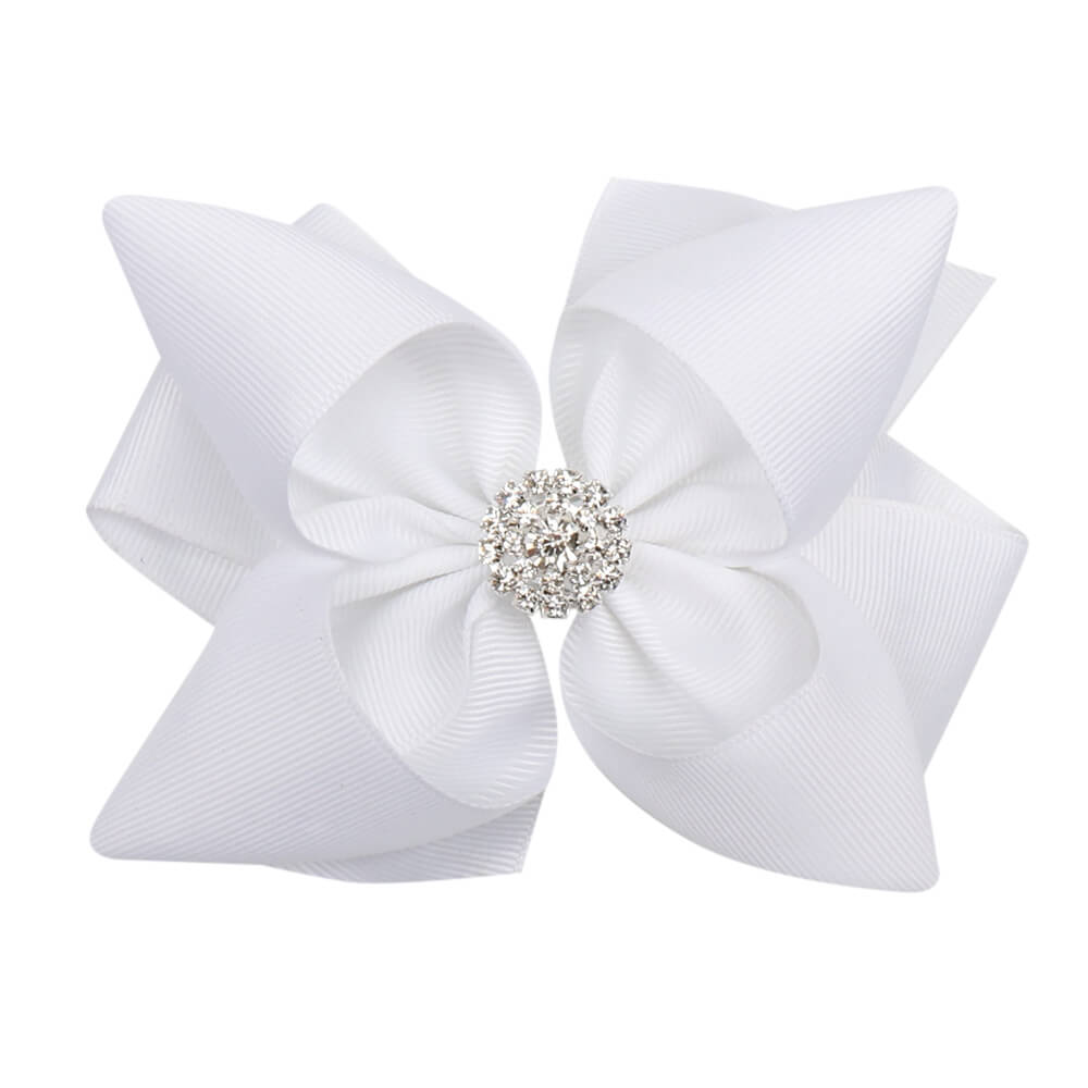 5'' Solid Stacked Rhinestone Hair Bows