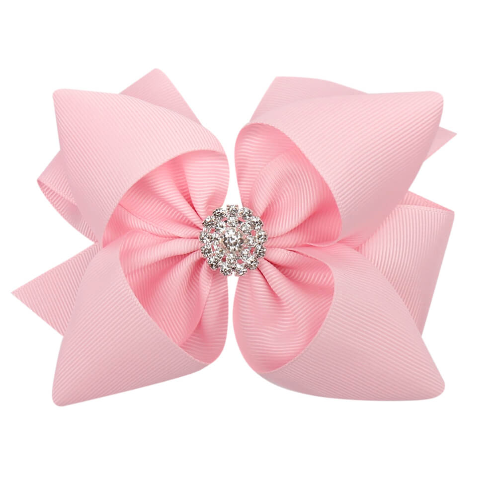 5'' Solid Stacked Rhinestone Hair Bows