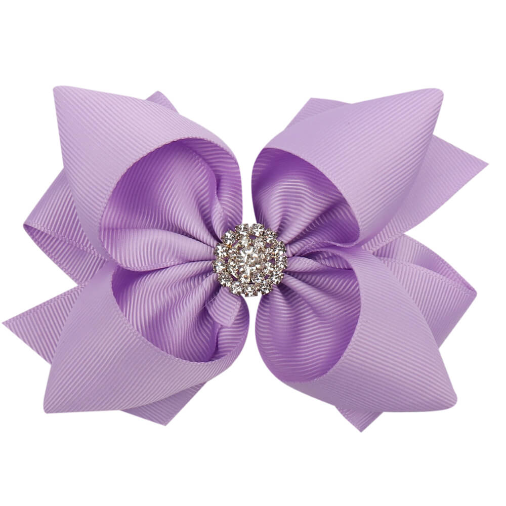 5'' Solid Stacked Rhinestone Hair Bows