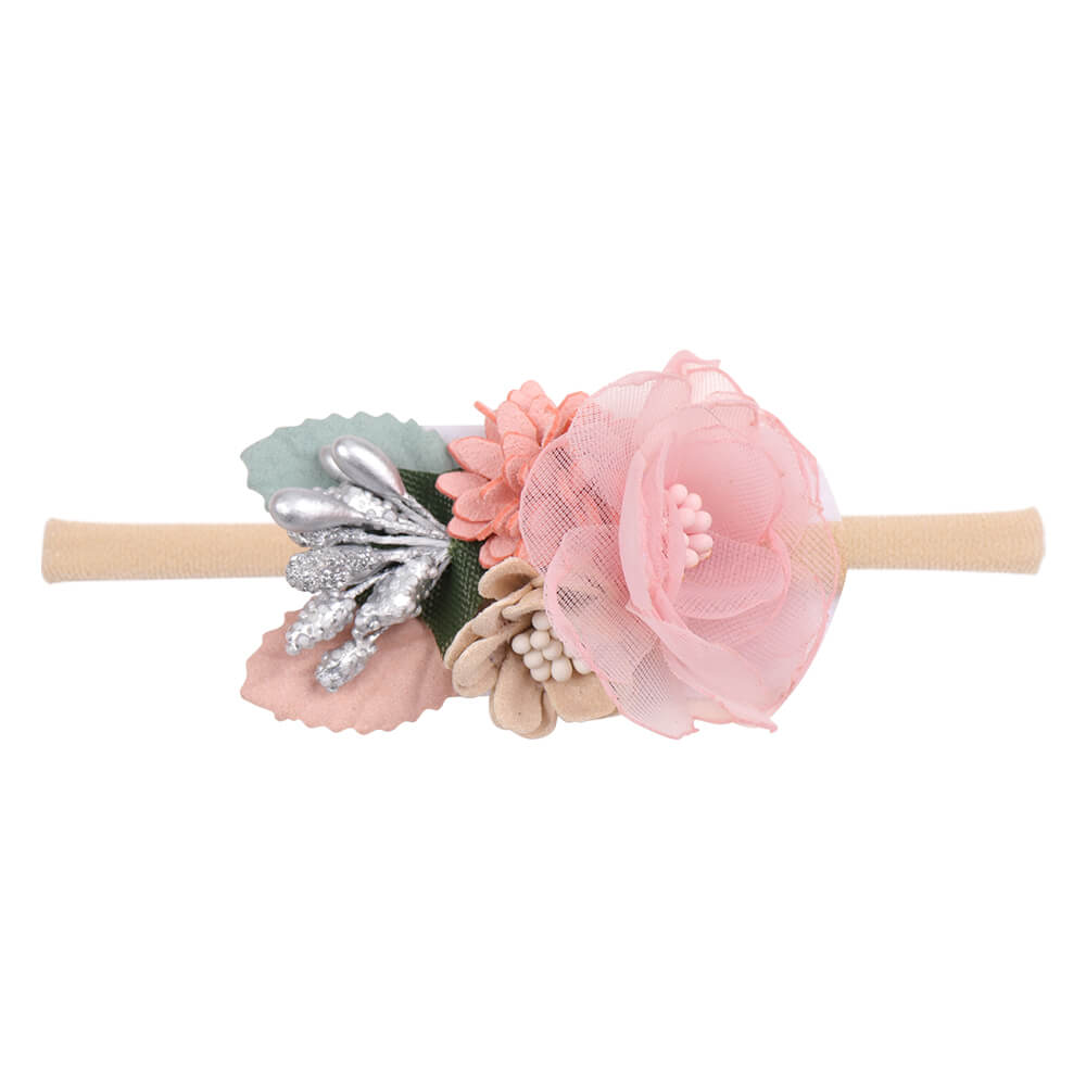 Nylon Flower Baby Headbands