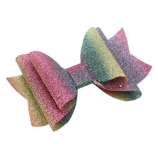 Cute Rainbow Glitter Hair Clip
