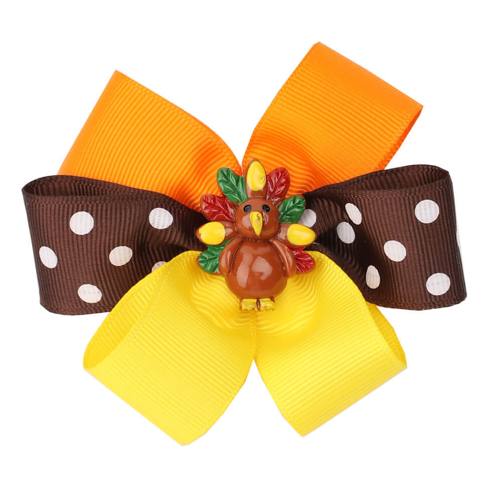 Bright Color Turkey Hair Bows