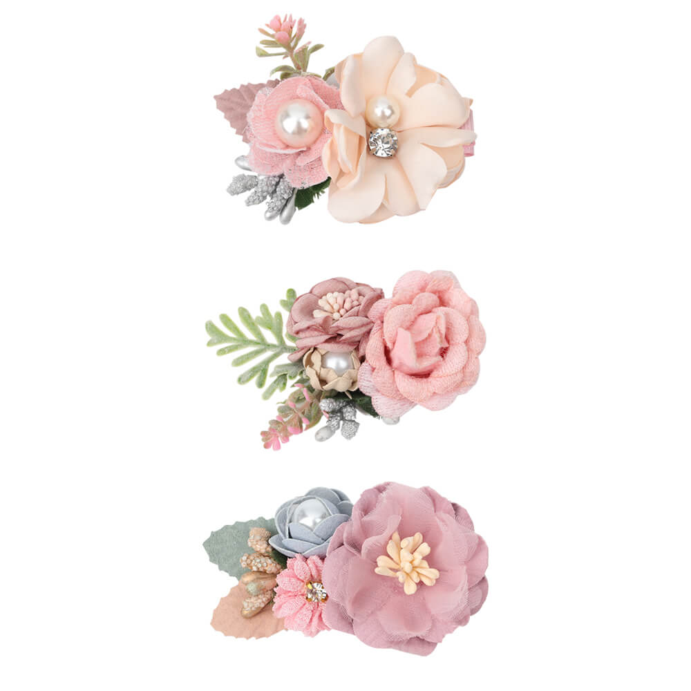 artificial flower hair clips