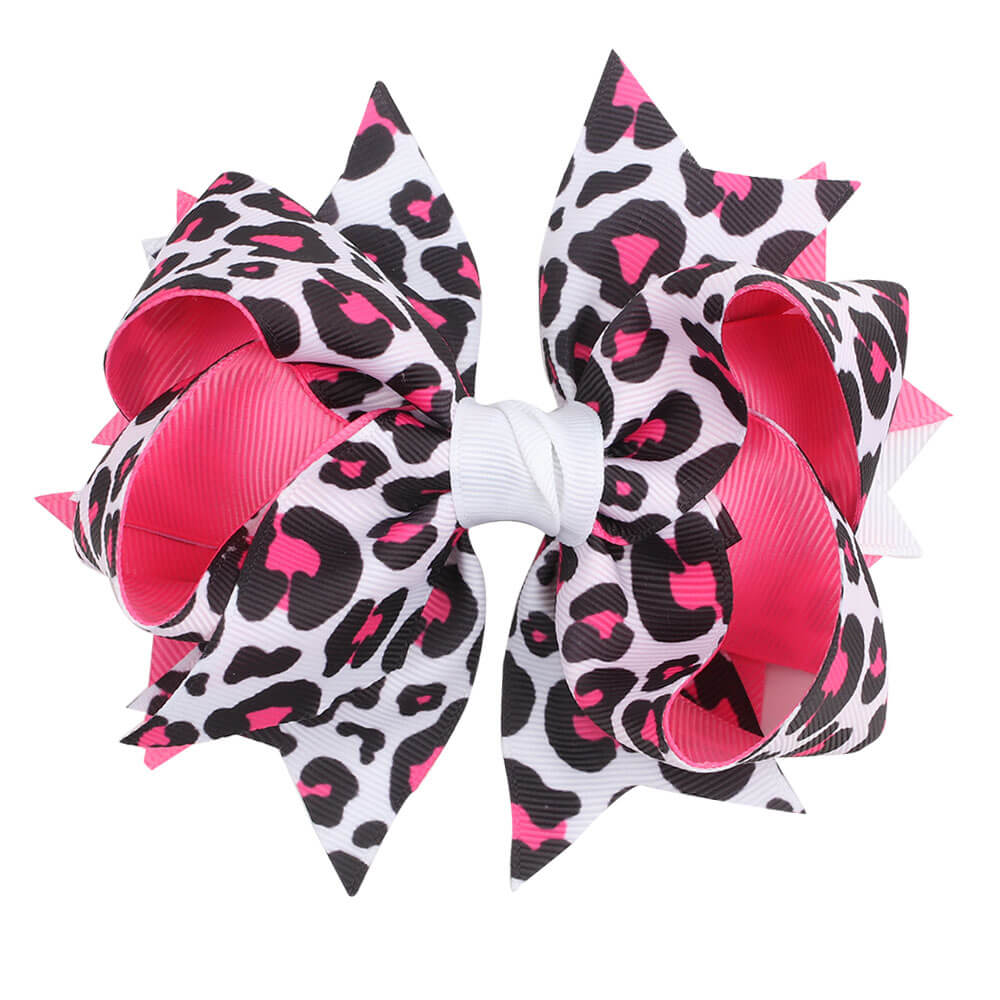 pink leopard hairpins