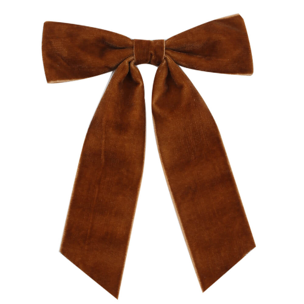 velvet bow hair clips