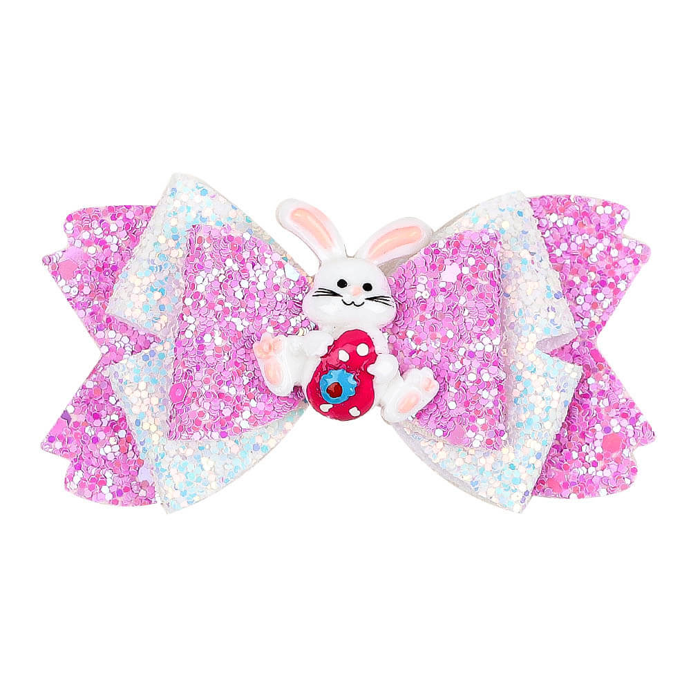 glitter rabbit hair clips