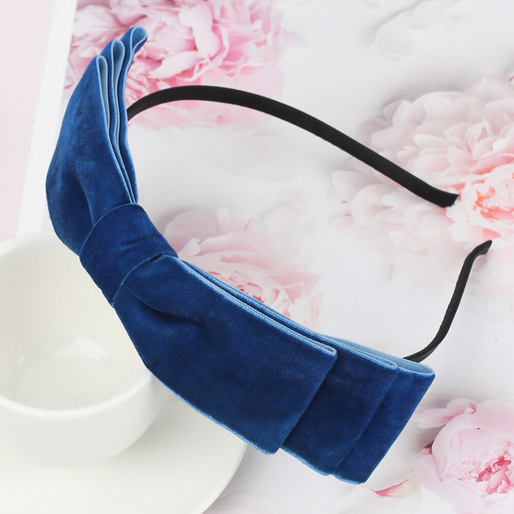 velvet bow hair bands