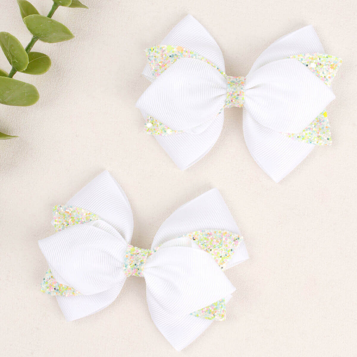 Neon Color Leopard Stars Hair Bows