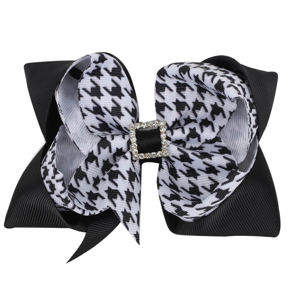 Grids Pattern Girl Hair Bows