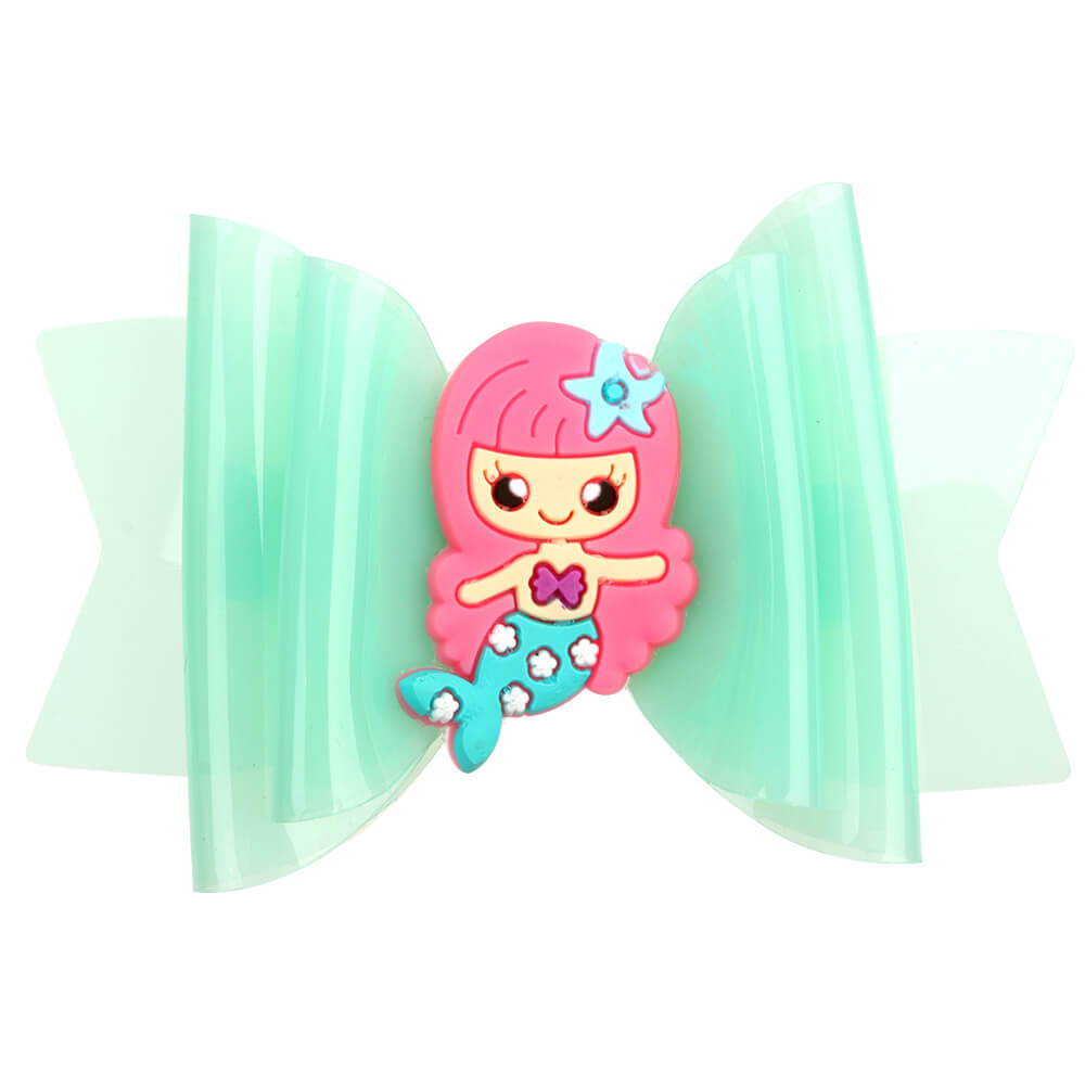 30Pcs Cartoon Mermaid Jelly Hair Bows