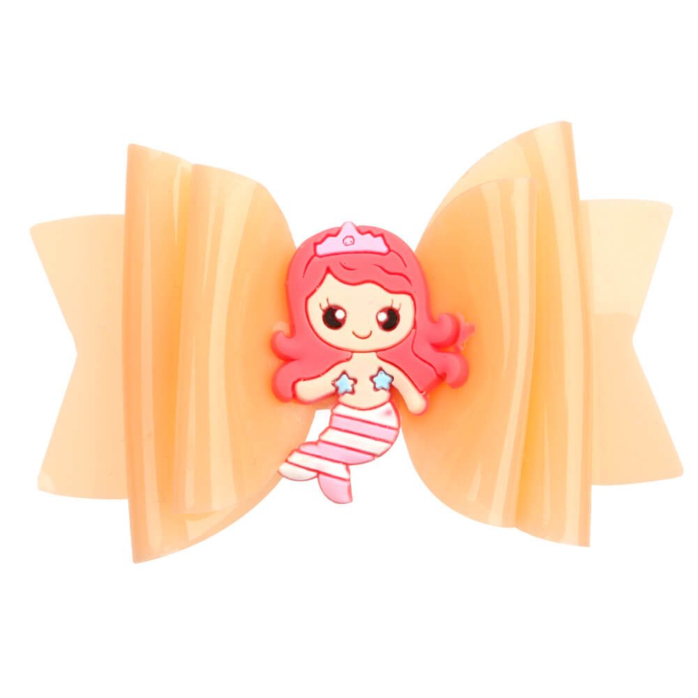30Pcs Cartoon Mermaid Jelly Hair Bows