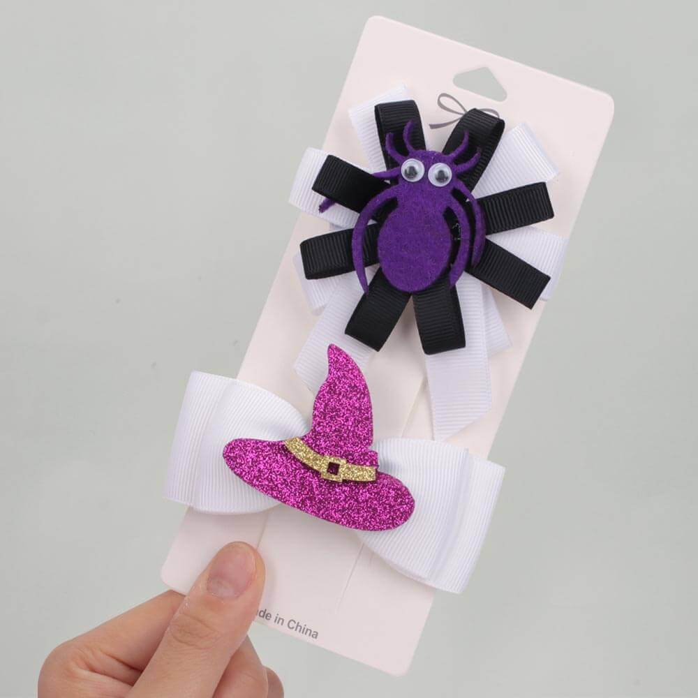 Halloween spider hairpins