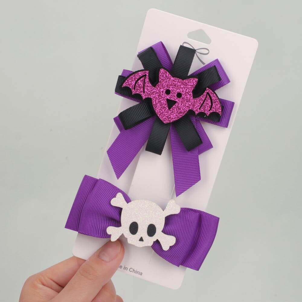 Halloween bat hairpins