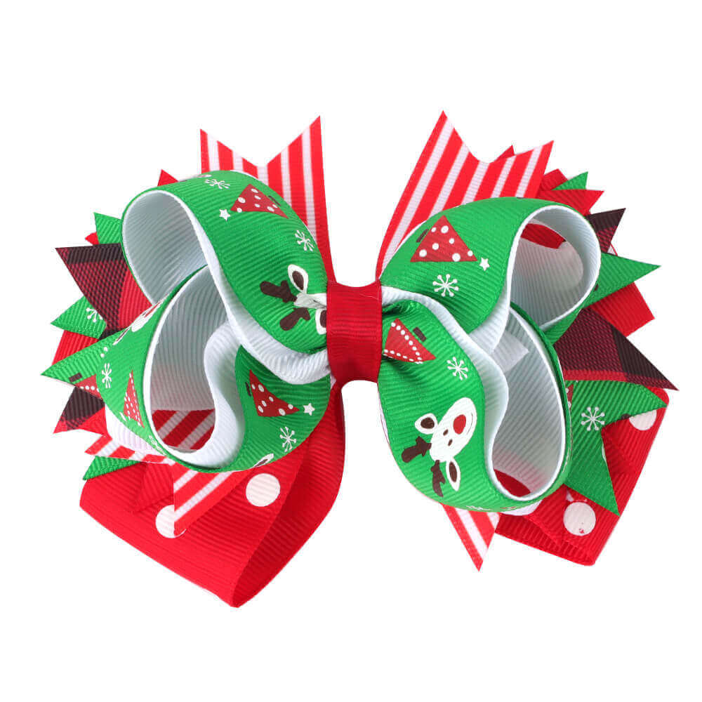 5'' Christmas Reindeer Hair Bows