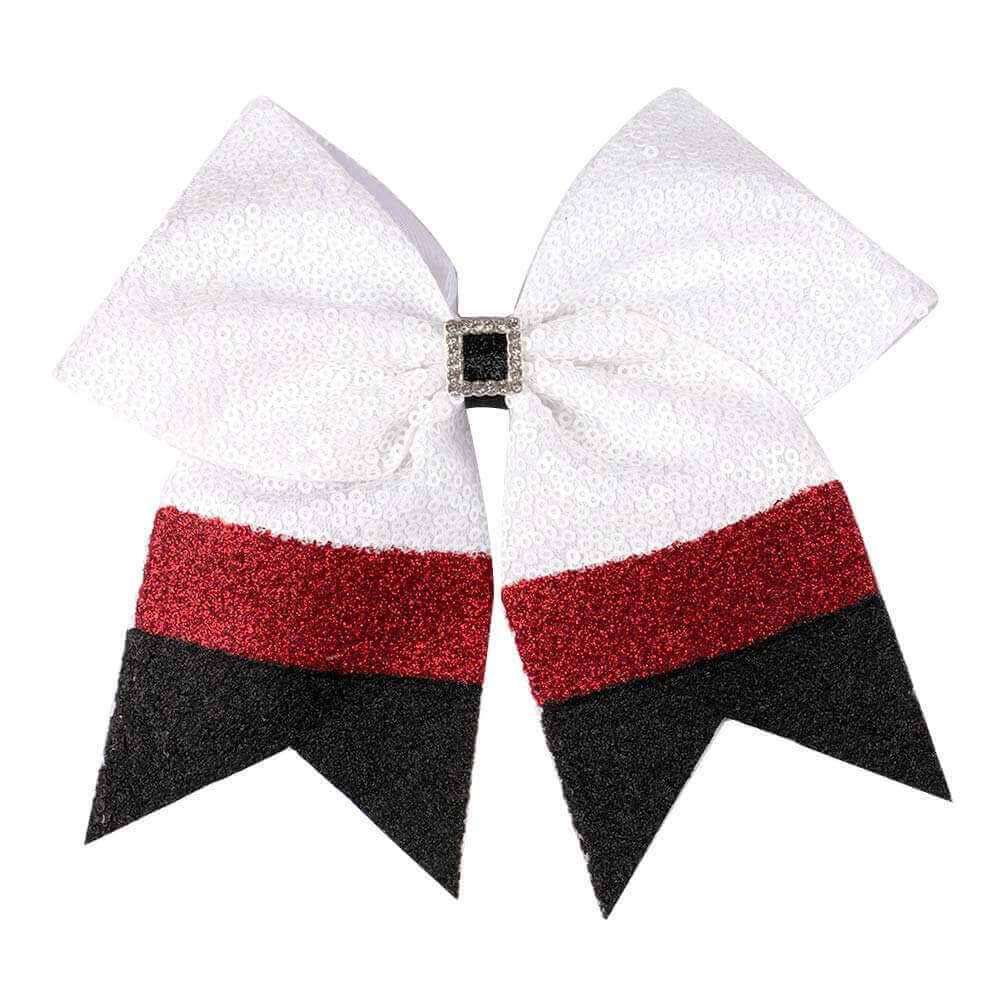 Christmas Sequin Cheer Bows with Clips