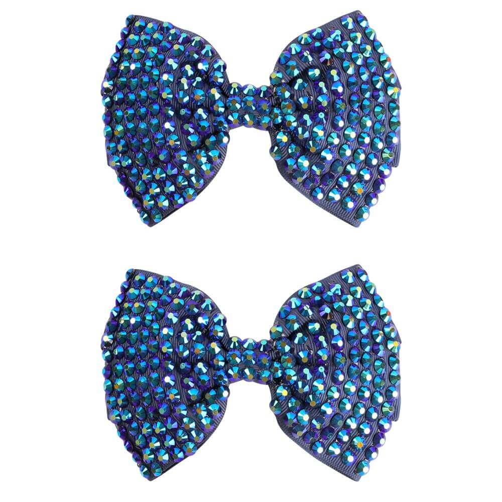 2PCS 5'' Rhinestone Girl Hair Bows